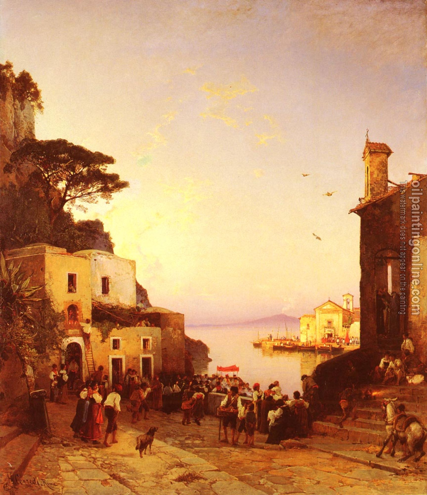 Hermann David Solomon Corrodi - Processione A Sorrento